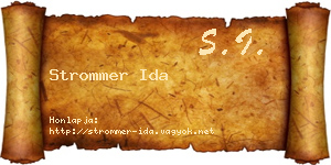 Strommer Ida névjegykártya