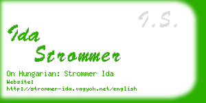 ida strommer business card